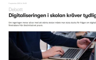 Digitaliseringen i skolan kräver tydliga ramar och ansvar